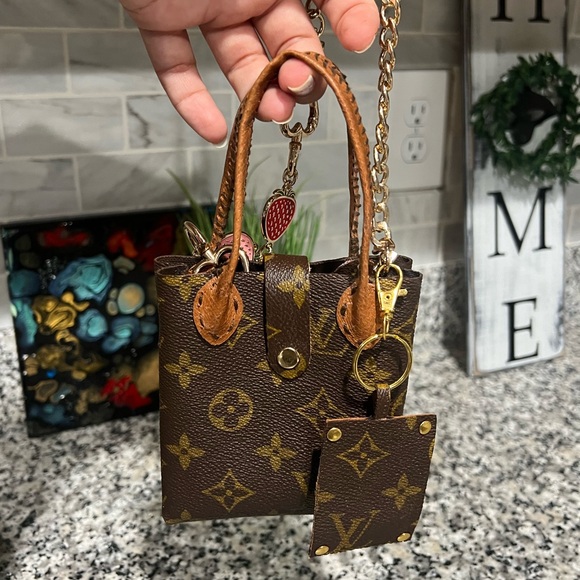 🤎 Micro Mini handmade Louis Vuitton Monogram Tote with non-brand chain 🤎 - Picture 4 of 15